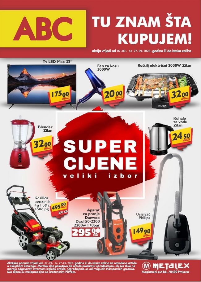 ABC marketi Akcija do 27.09.2020.
