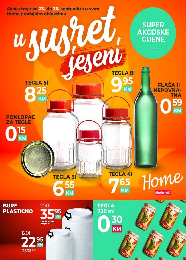 Market AS: Akcija u susret jeseni od 23. do 26.09.2020.