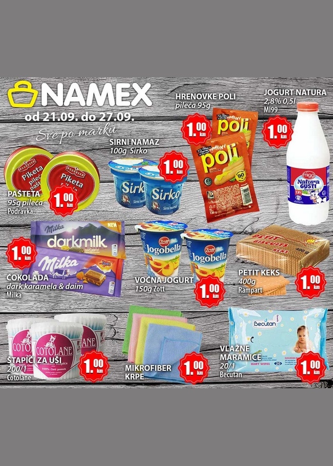 Namex: Akcija sve po marku od 21. do 27.09.2020.