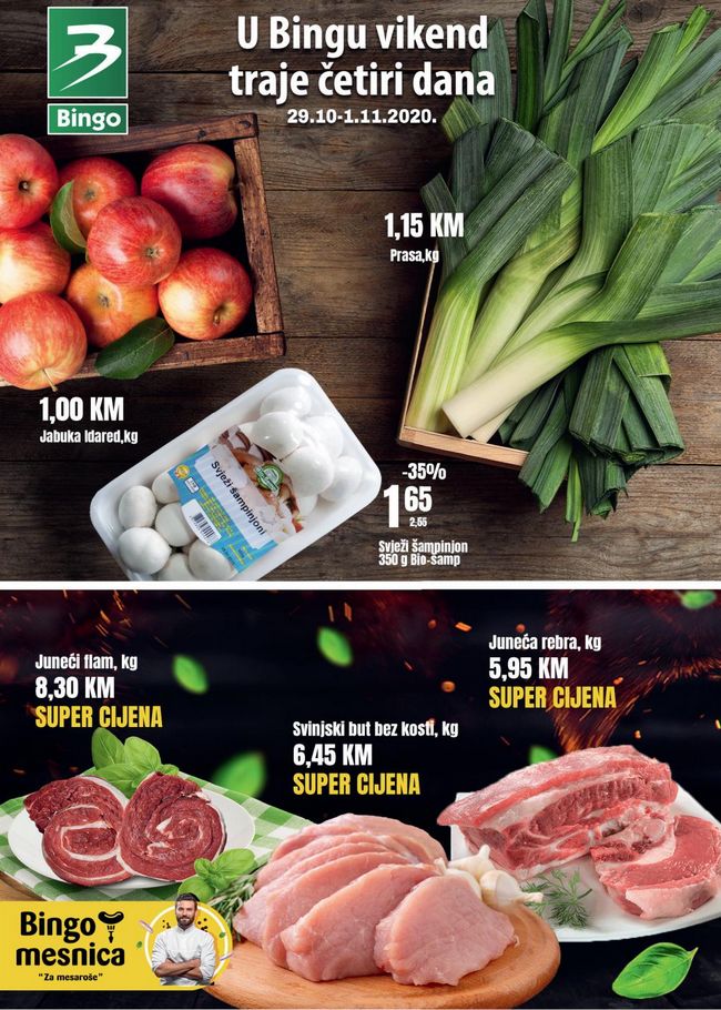 Bingo: Vikend akcija od 29.10. do 01.11.2020.