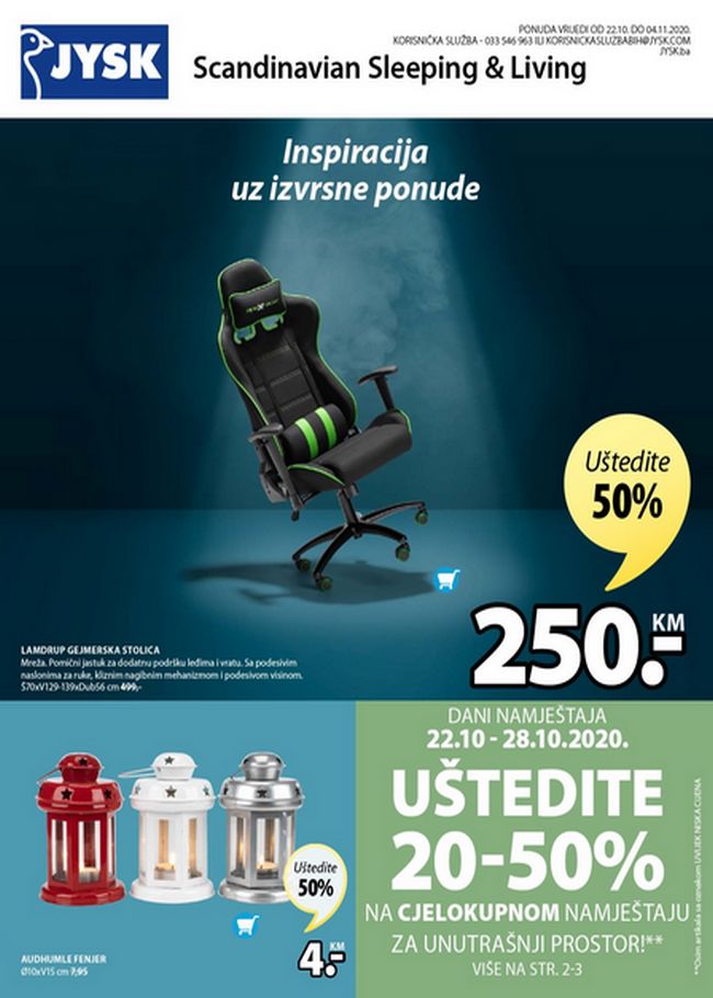Jysk: Akcijski katalog od 22.10. do 04.11.2020.