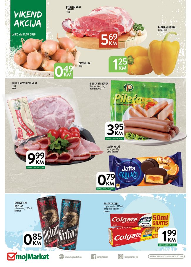 Moj market: Vikend akcija od 02. do 04.10.2020.