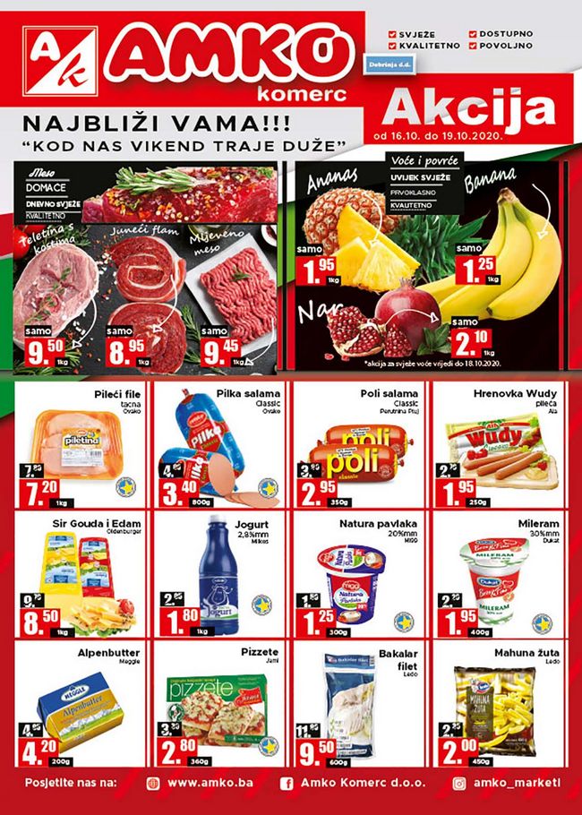 Amko: Vikend akcija od 16. do 19.10.2020.