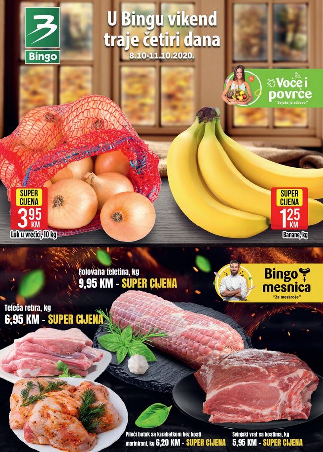 Bingo: Vikend akcija od 08. do 11.10.2020.