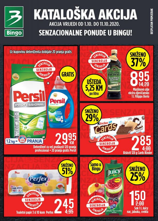 Bingo: Kataloška akcija od 15. do 25.10.2020.