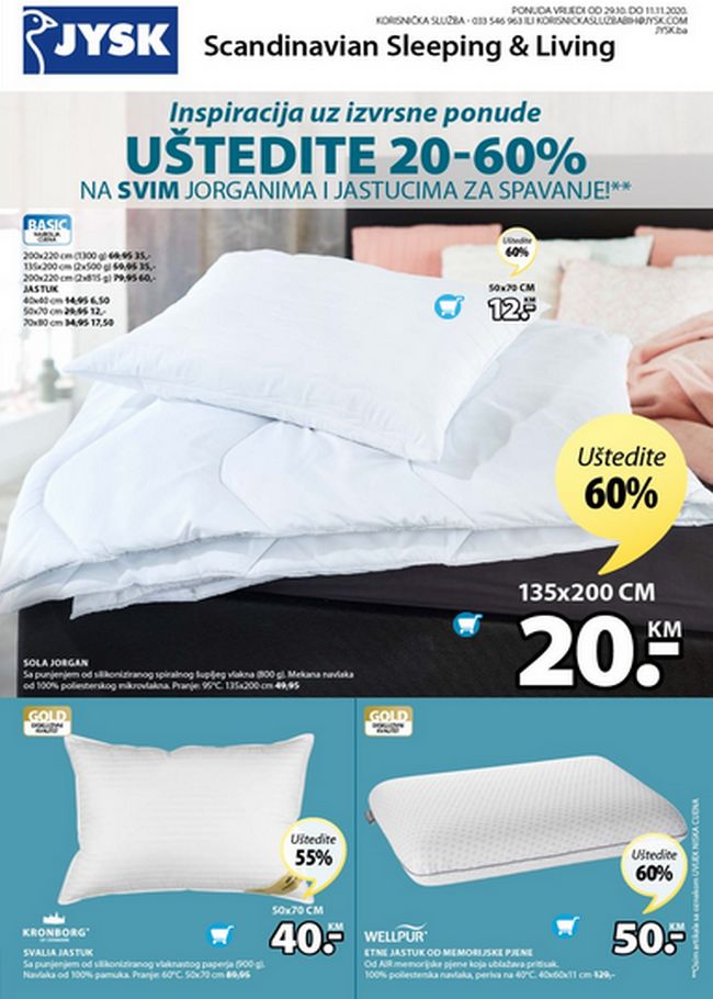 Jysk: Akcijski katalog od 29.10. do 11.11.2020.