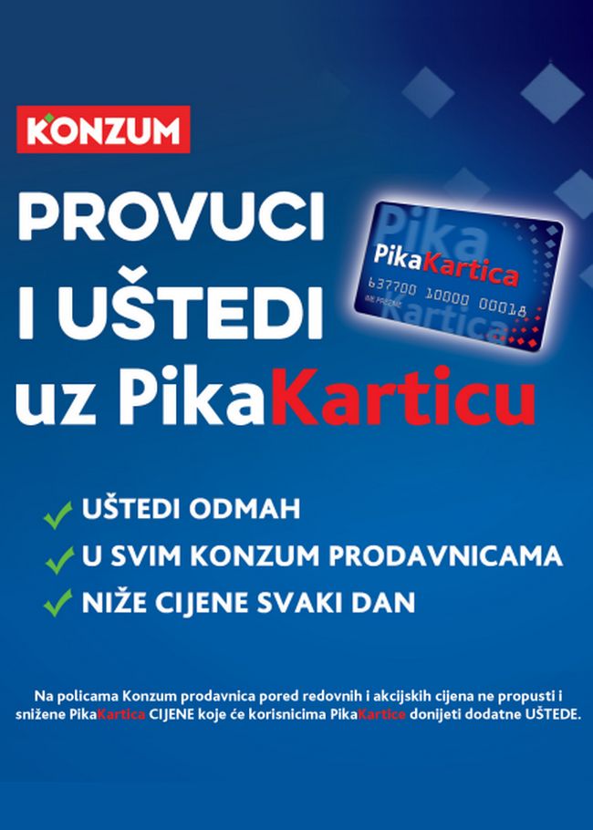 Konzum: Provuci i uštedi uz PikaKarticu! od 01. do 30.11.2020.