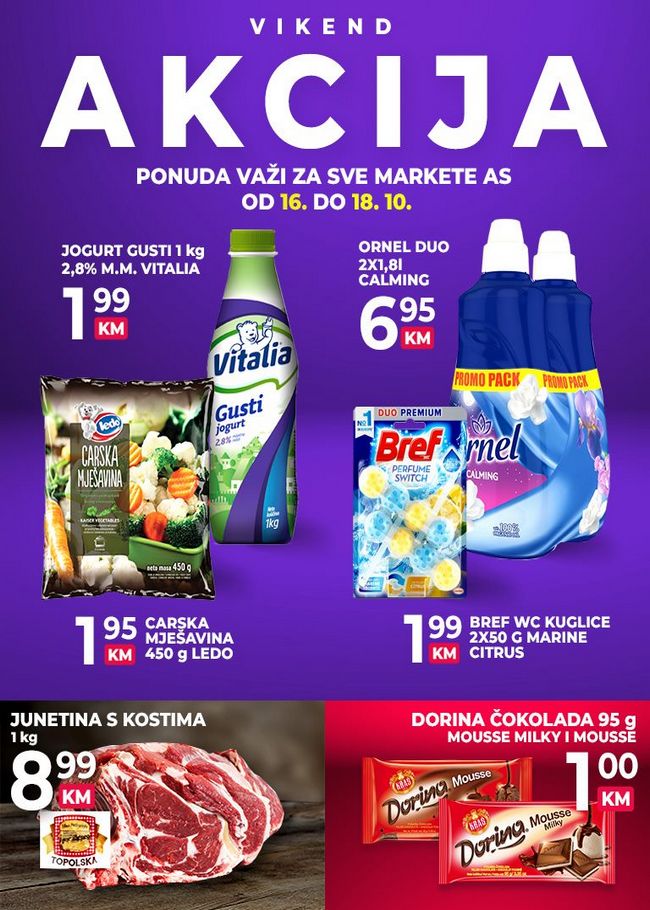 Market AS: Vikend akcija od 16. do 18.10.2020.