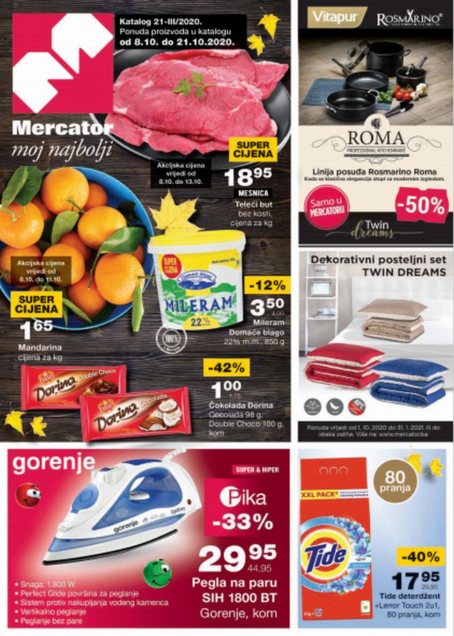 Mercator: Akcijski katalog od 08. do 21.10.2020.