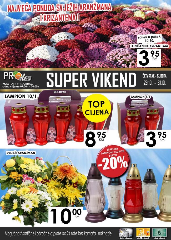 Prodex: Vikend akcija od 29. do 31.10.2020.