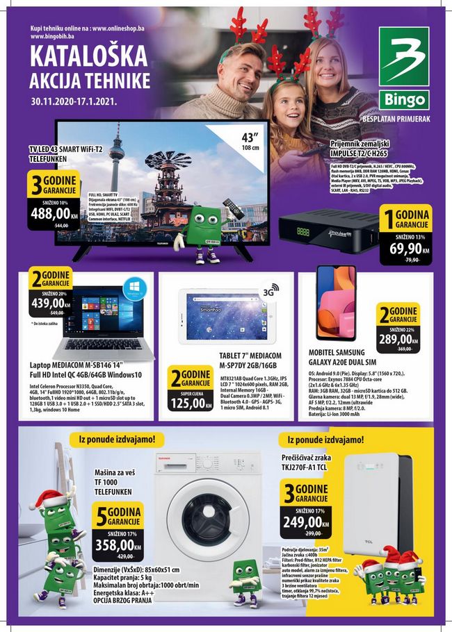 Bingo: Kataloška akcija tehnike od 30.11.2020 do 17.01.2021.