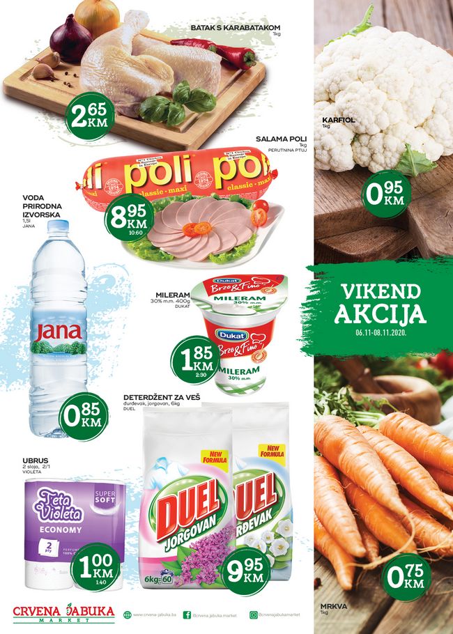 Crvena jabuka: Vikend akcija od 06. do 08.11.2020.