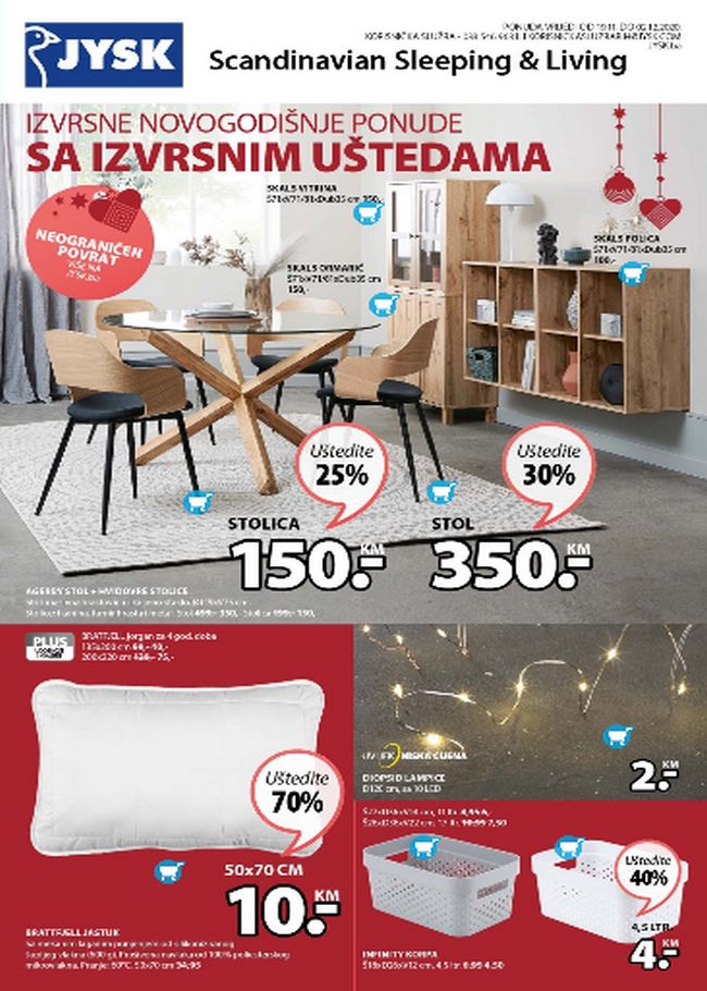 Jysk: Akcijski katalog od 19.11. do 02.12.2020.