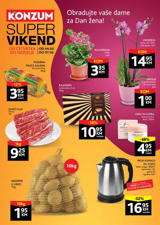 Konzum: Super vikend akcija od 26. do 29.10.2023.