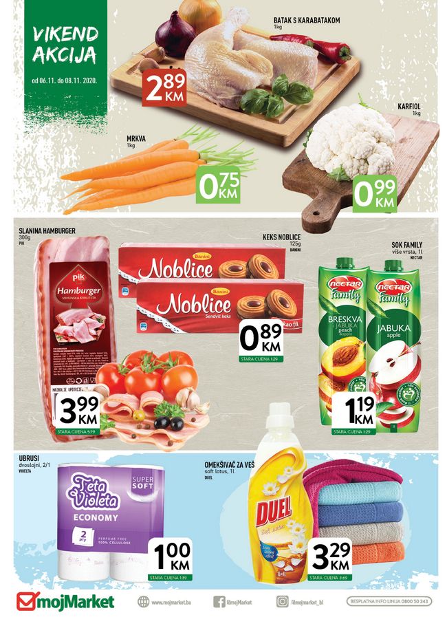 Moj market: Vikend akcija od 06. do 08.11.2020.