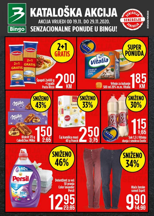 Bingo: kataloška akcija od 19. do 29.11.2020.