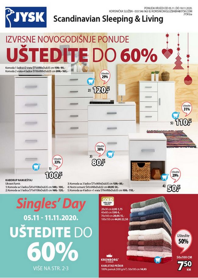 Jysk: Akcijski katalog od 05. do 18.11.2020.