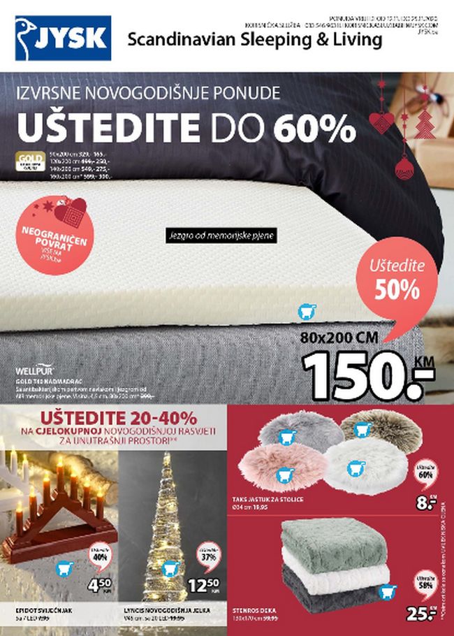 Jysk: Akcijski katalog od 12. do 25.11.2020.