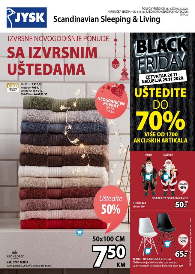 Jysk: Akcijski katalog od 26.11. do 09.12.2020.