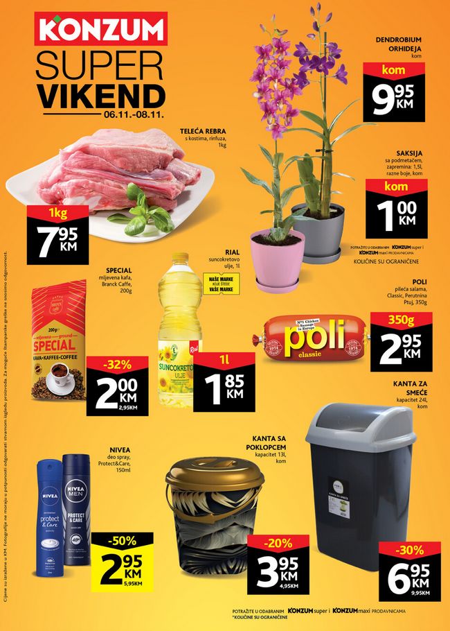 Konzum: Vikend akcija od 06. do 08.11.2020.