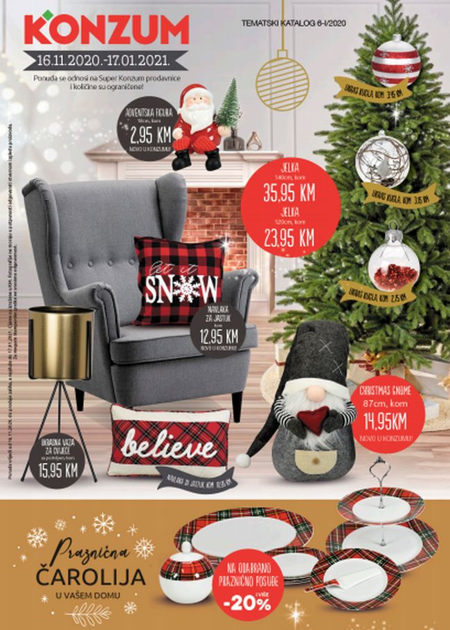 Konzum: Praznična čarolija u vašem domu! od 16.11. do 17.01.2021.