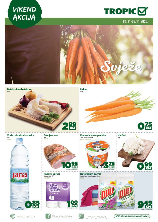 Tropic: Vikend akcija od 06. do 08.11.2020.