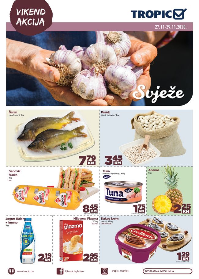 Tropic: Vikend akcija od 27. do 29.11.2020.