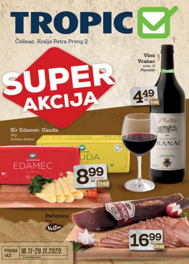 Tropic Čelinac: Akcijski katalog od 16. do 29.11.2020.