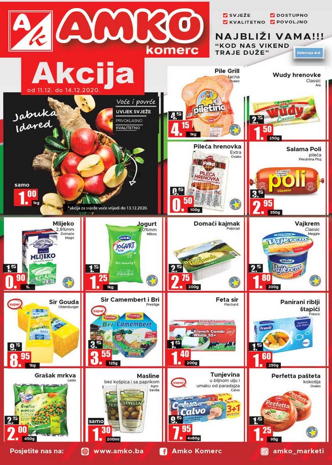 Amko komerc: Vikend akcija od 11. do 14.12.2020.