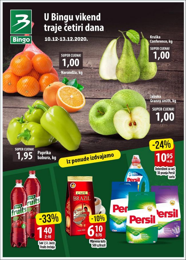 Bingo: Vikend akcija od 10. do 13.12.2020.