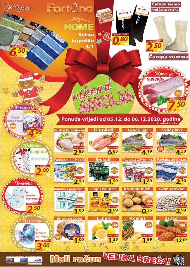 Fortuna marketi: Vikend akcija od 05. do 06.12.2020.