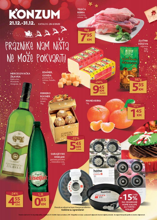 Konzum: Akcijski katalog od 21. do 31.12.2020.