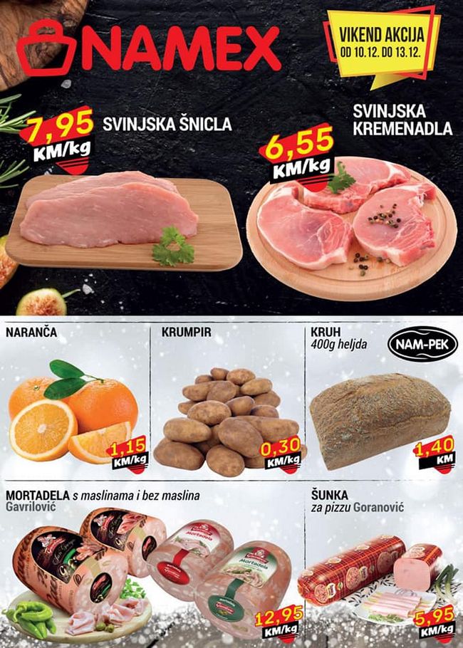 Namex: Vikend akcija od 10. do 13.12.2020.