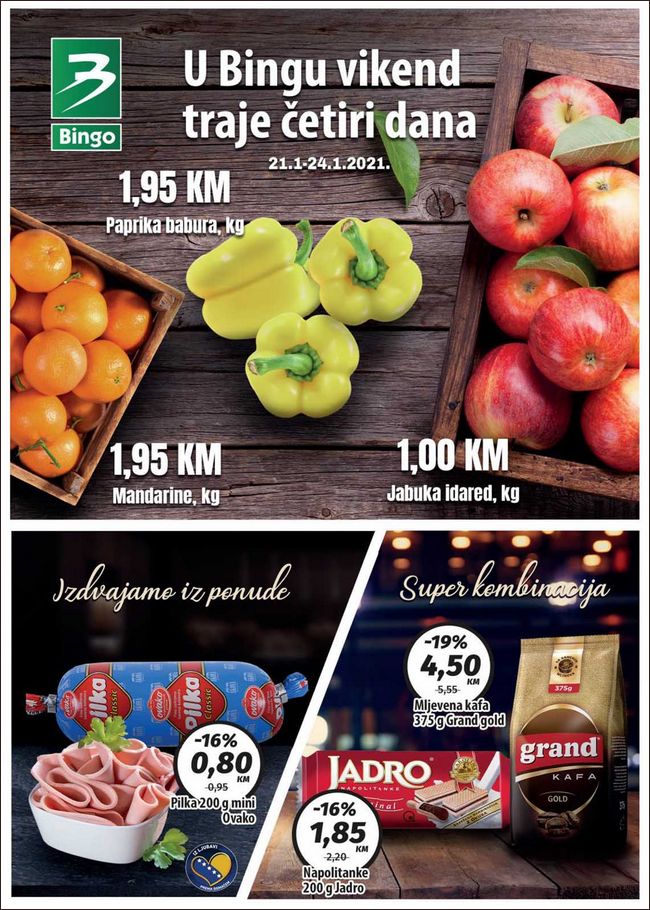 Bingo: Vikend akcija od 21. do 24.01.2021.