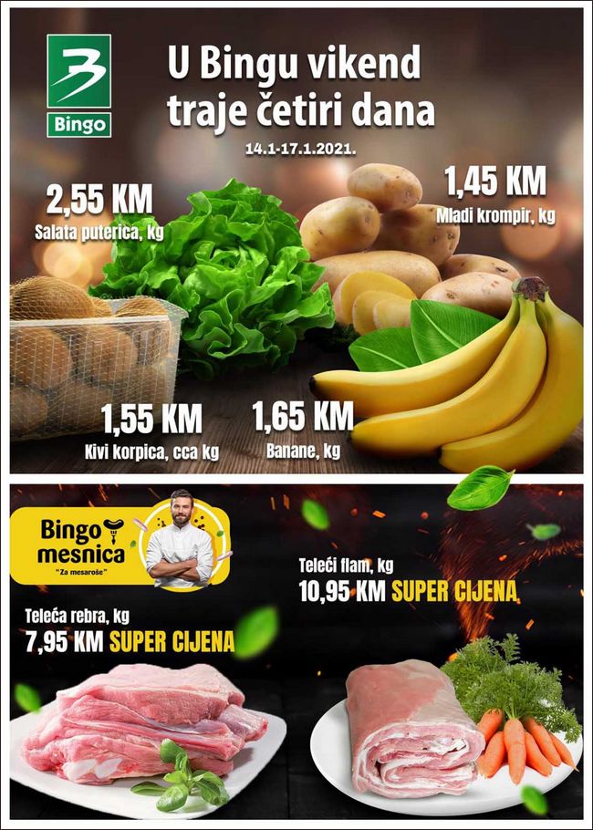 Bingo: Vikend akcija od 14. do 17.01.2021.