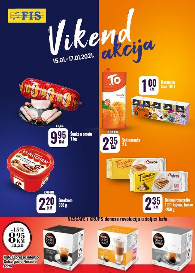 FIS: Vikend akcija od 15. do 17.01.2021.
