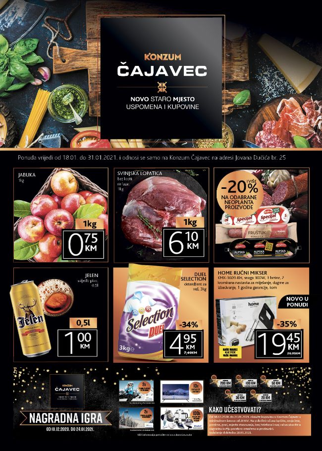 Konzum Čajavec: Akcijski katalog od 18. do 31.01.2021.