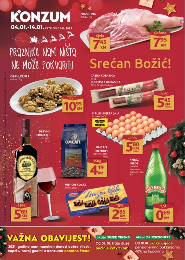 Konzum: Akcijski katalog od 04. do 14.01.2021.
