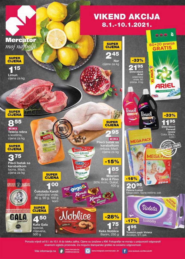 Mercator: Vikend akcija od 08. do 10.01.2021.