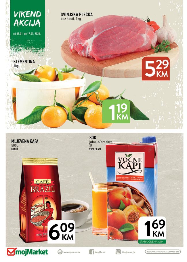 Moj Market: Vikend akcija od 15. do 17.01.2021.