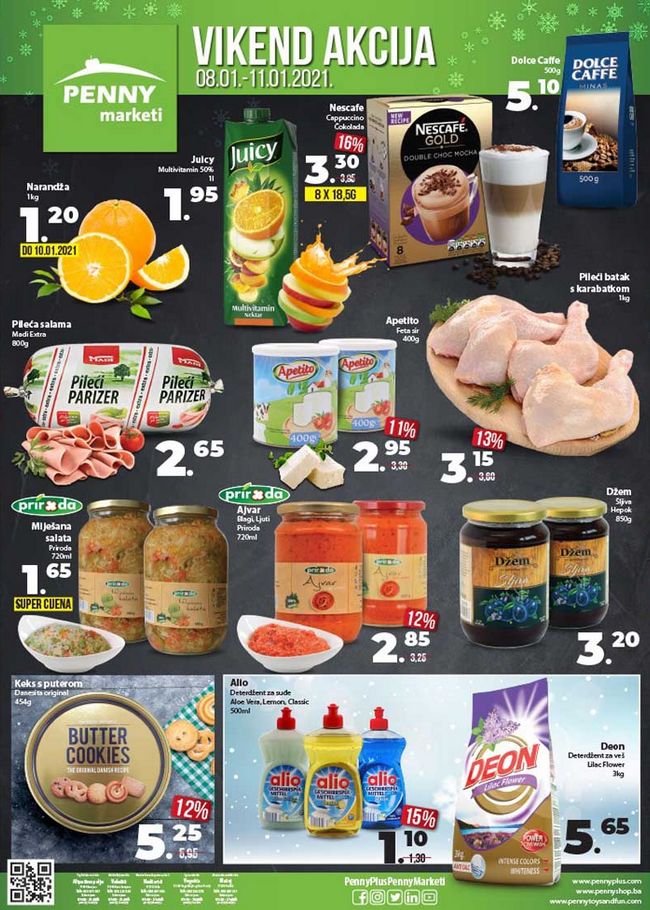Penny marketi: Vikend akcija od 08. do 11.01.2021.
