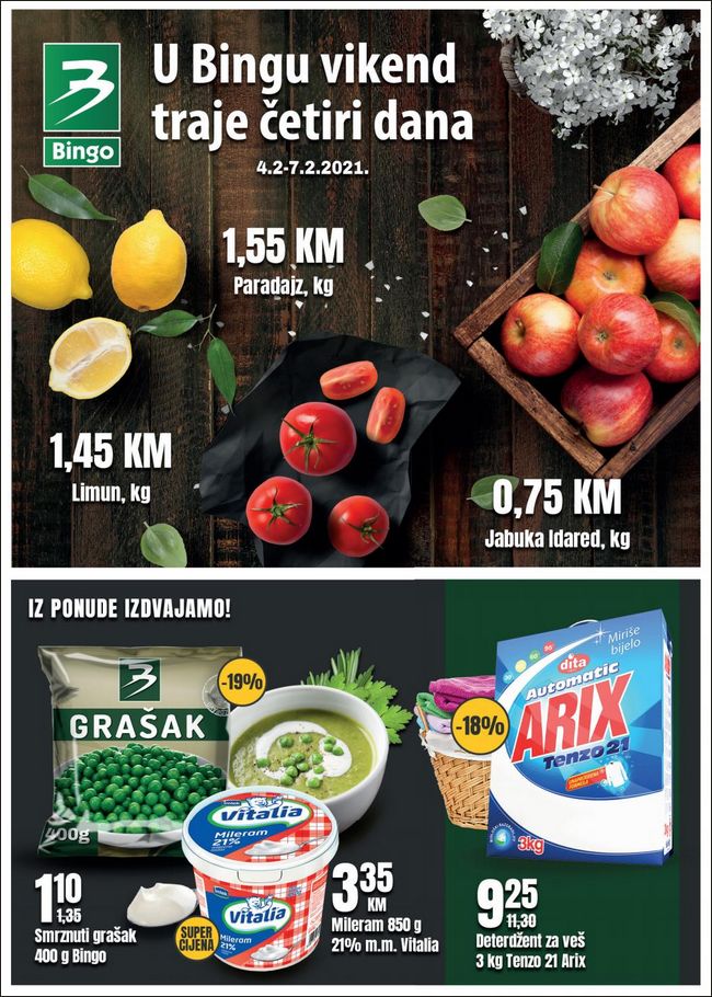 Bingo: Vikend akcija od 04. do 07.02.2021.