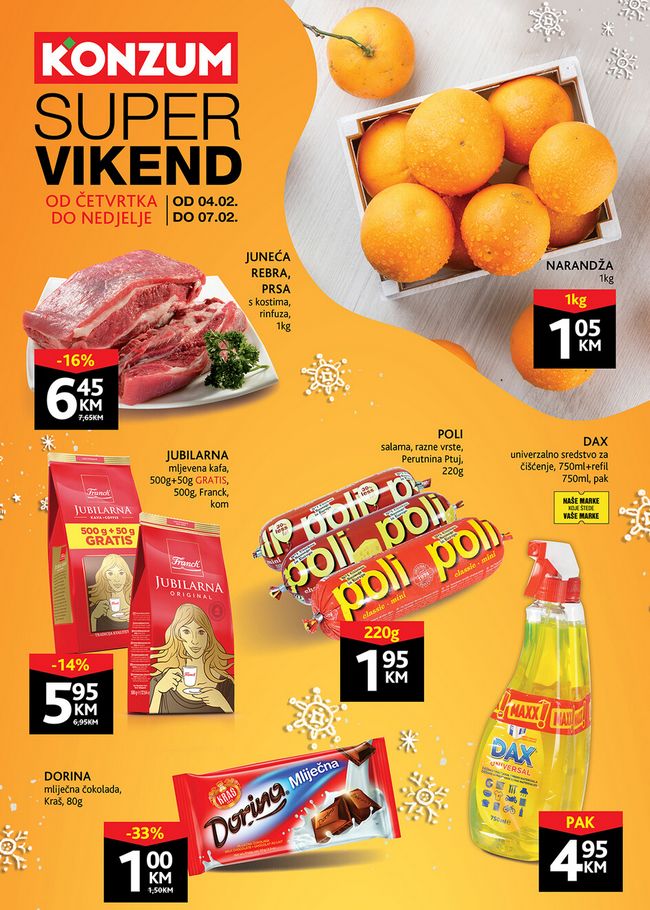 Konzum: Vikend akcija od 04. do 07.02.2021.