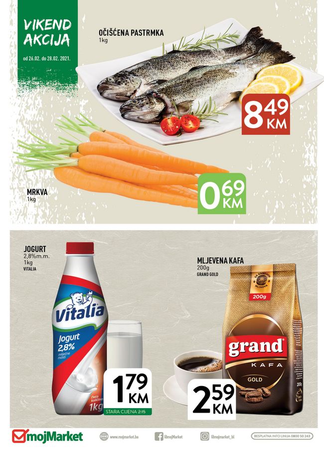 Moj market: Vikend akcija od 26. do 28.02.2021.