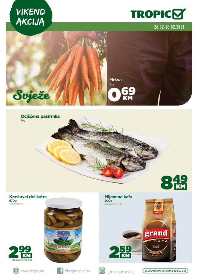 Tropic: Vikend akcija od 26.do 28.02.2021.