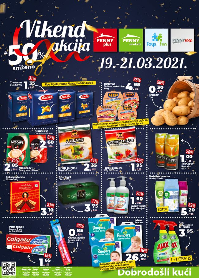 Penny marketi: Vikend akcija od 19. do 21.03.2021.