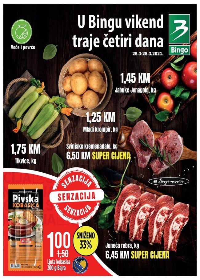 Bingo: Vikend akcija od 25. do 28.03.2021.