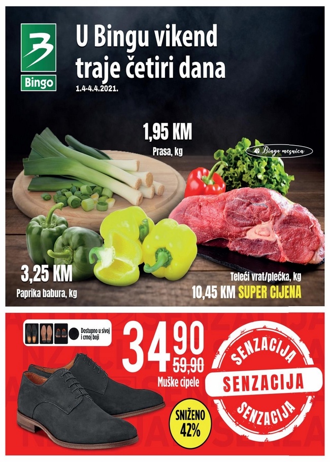 Bingo: vikend akcija od 01. do 04.04.2021.