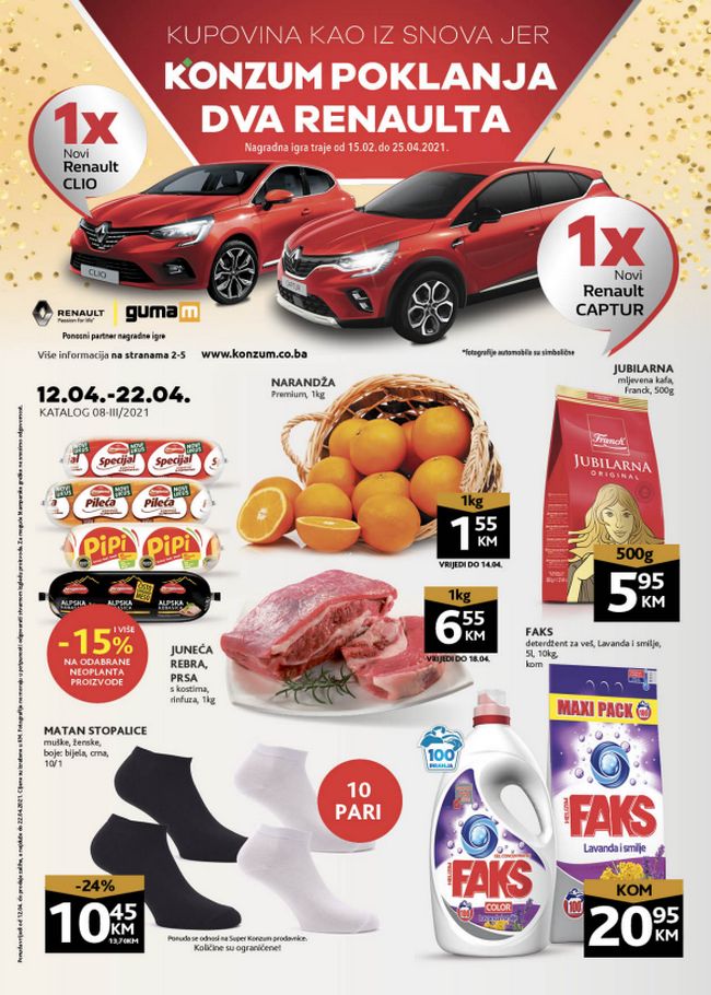Konzum: Akcijski katalog od 12. do 22.04.2021.