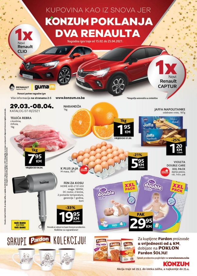 Konzum: Akcijski katalog od 29,03. do 08.04.2021.